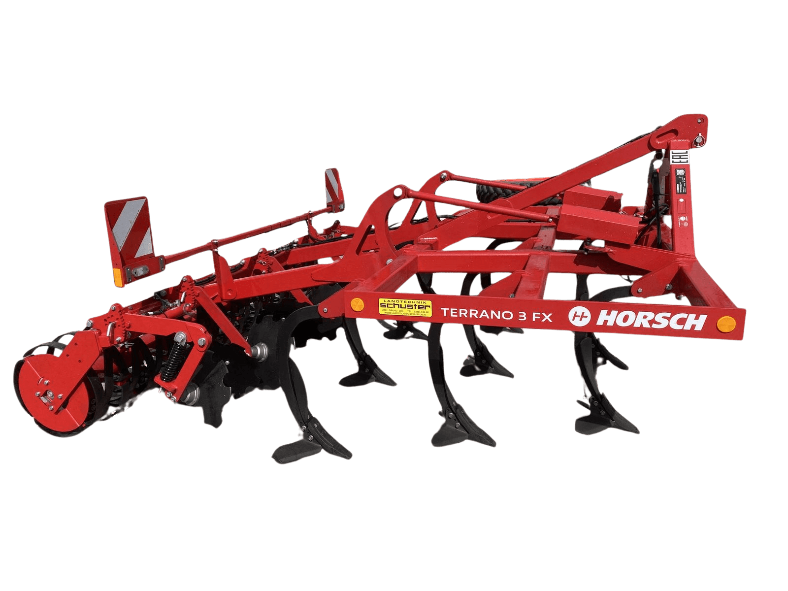 HORSCH Terrano 3 FX ist universell einsetzbar, für fast alle Böden geeignet. Kommt mit einer mechanische Tiefeneinstellung.