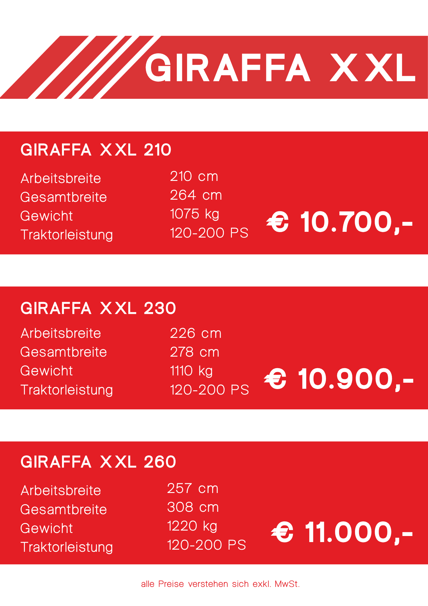 Giraffa XXL Maschio Gaspardo Mulcher um einen einzigartigen Preis.